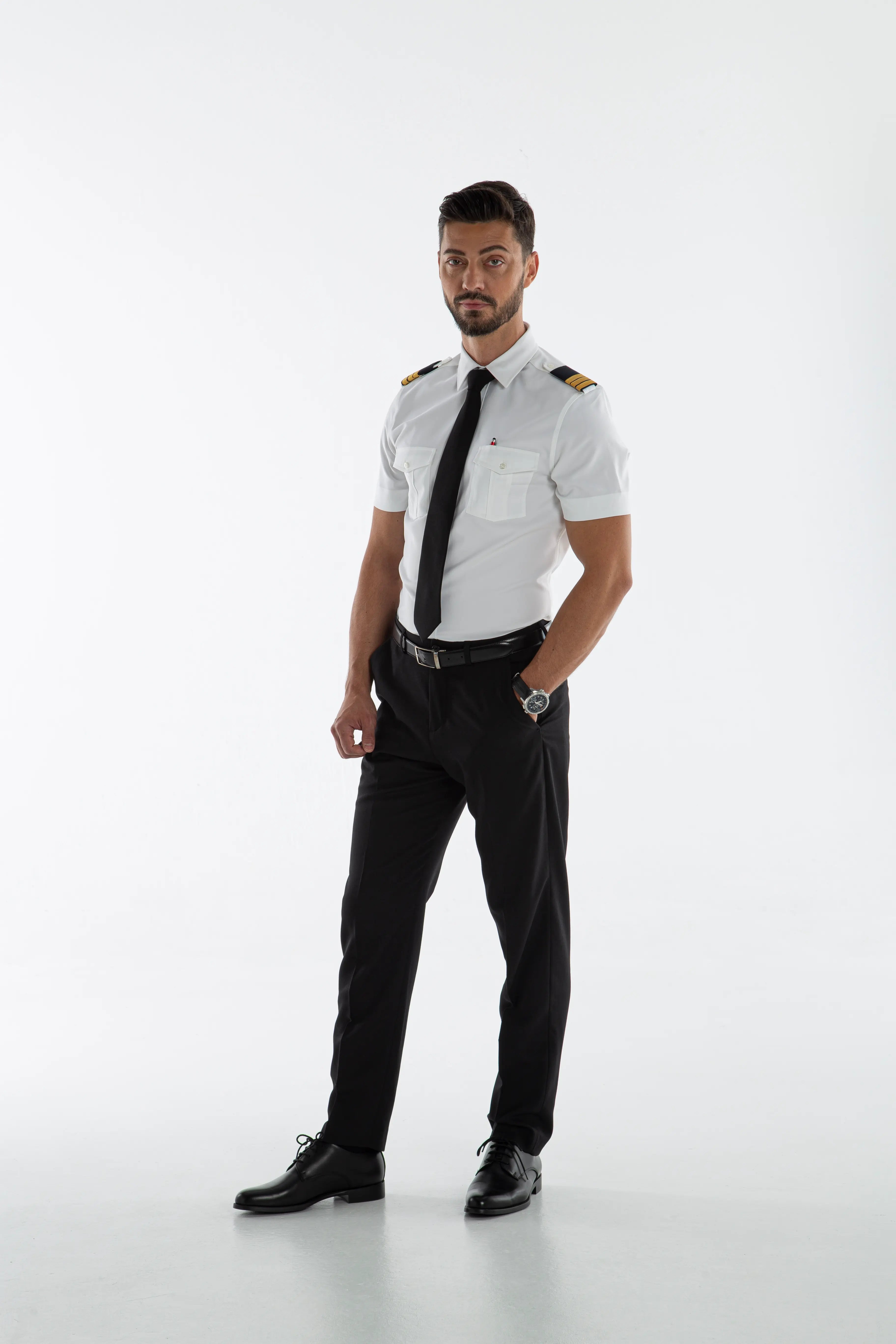 Camisa de piloto de hombre - Manga corta