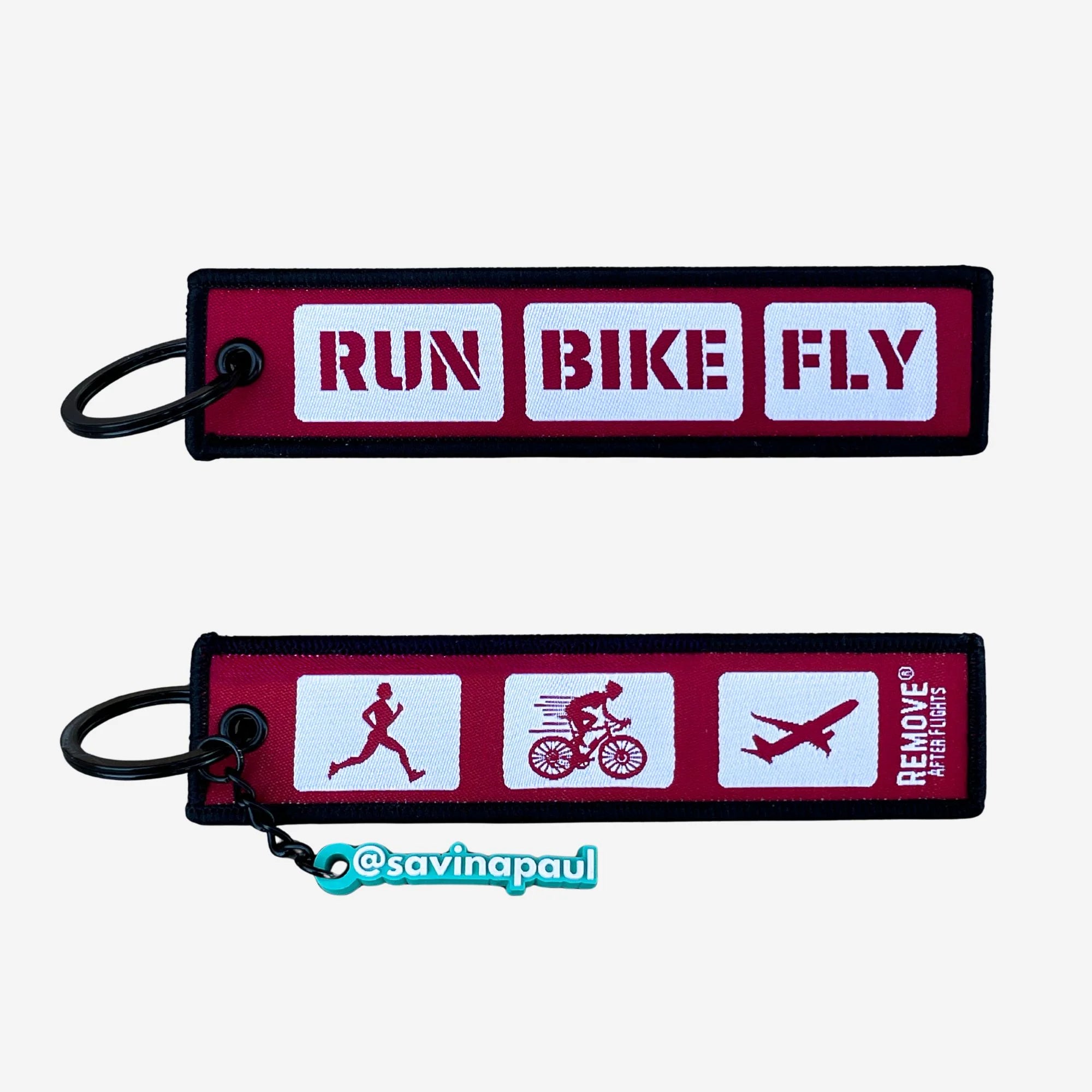 SAVINA PAUL RUN, FLY, BIKE KEYCHAIN